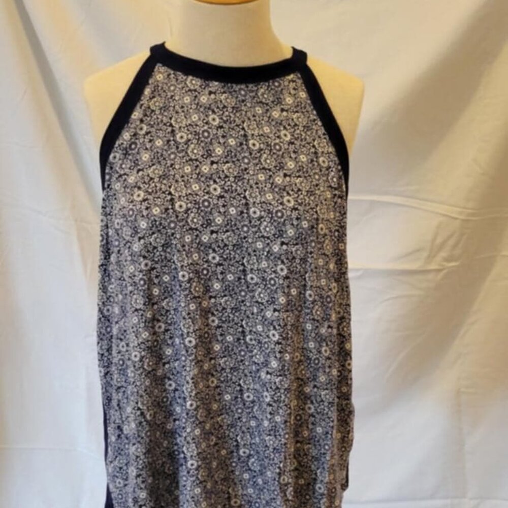 Blue and white Tank